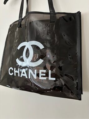 New Chanel Jelly Tote Bag Black and White